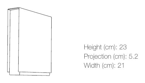 ND-872223 Dimensions (cm)