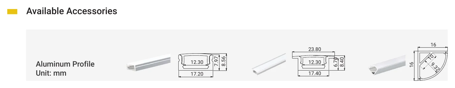 Archilight Pure Lume COB Strip - 8MM Available Accessories
