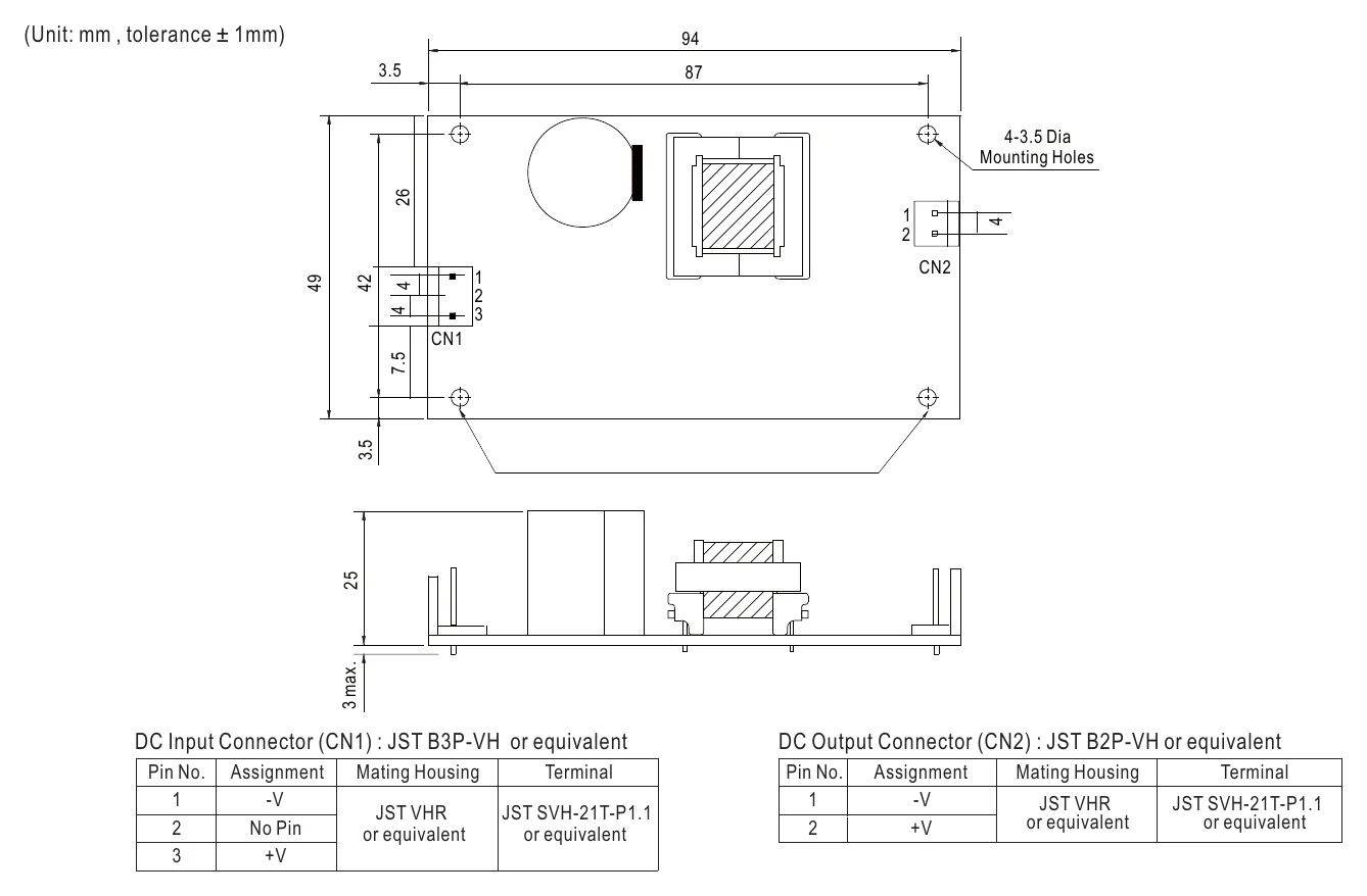 PSD-15B-24 Mechanical Specification