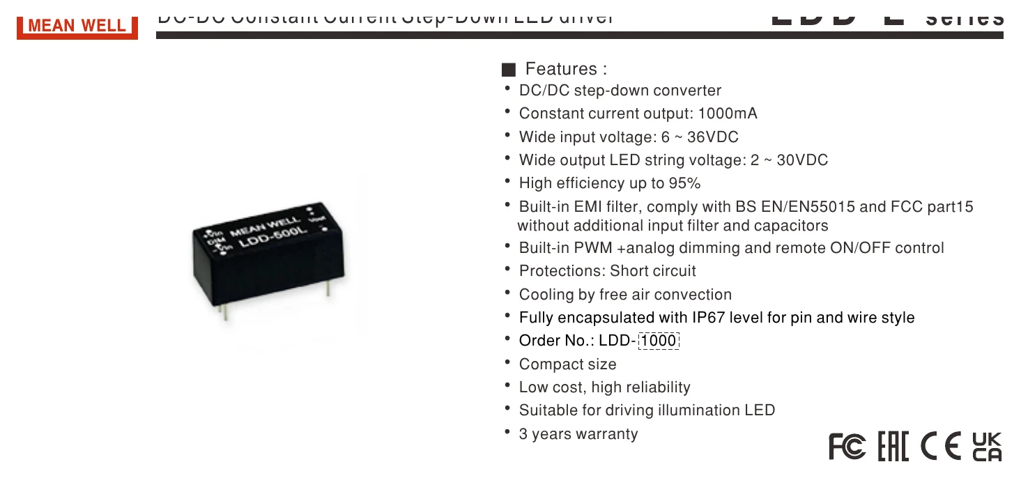 LDD-300LW Features