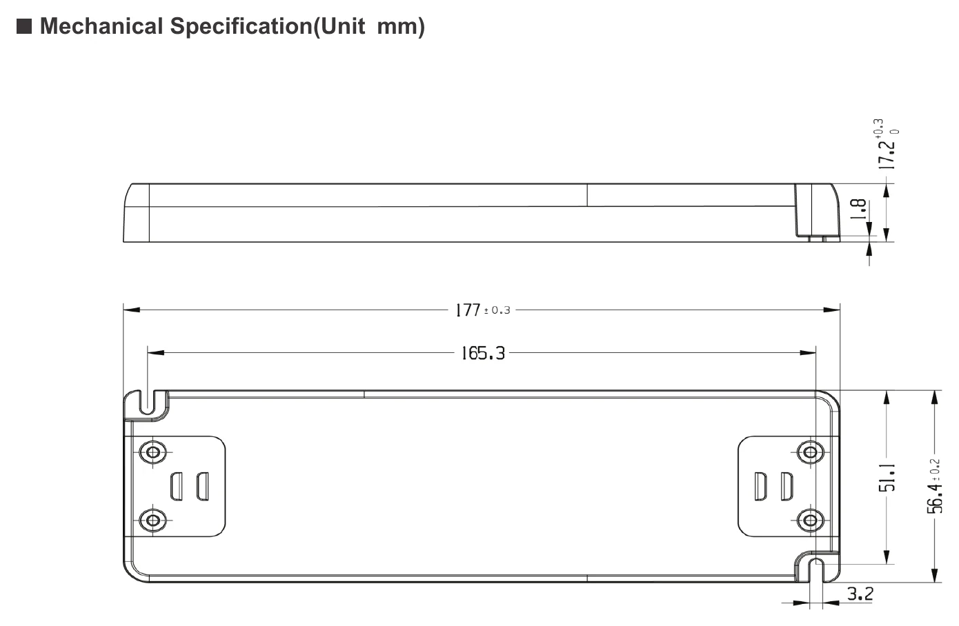 EV-SE-75-24US Mechanical Specification (Unit mm)