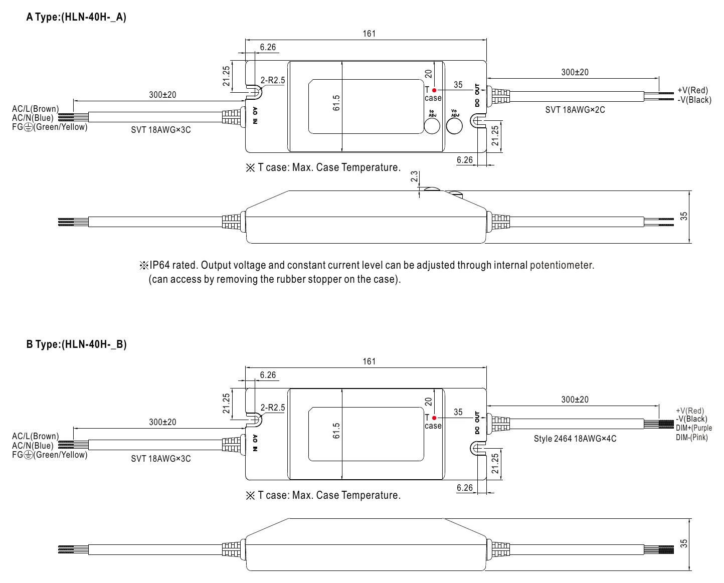 HLN-40H-48A Mechanical Specification