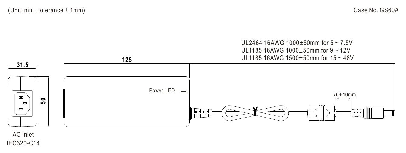 GSM40A12-P1J Mechanical Specification