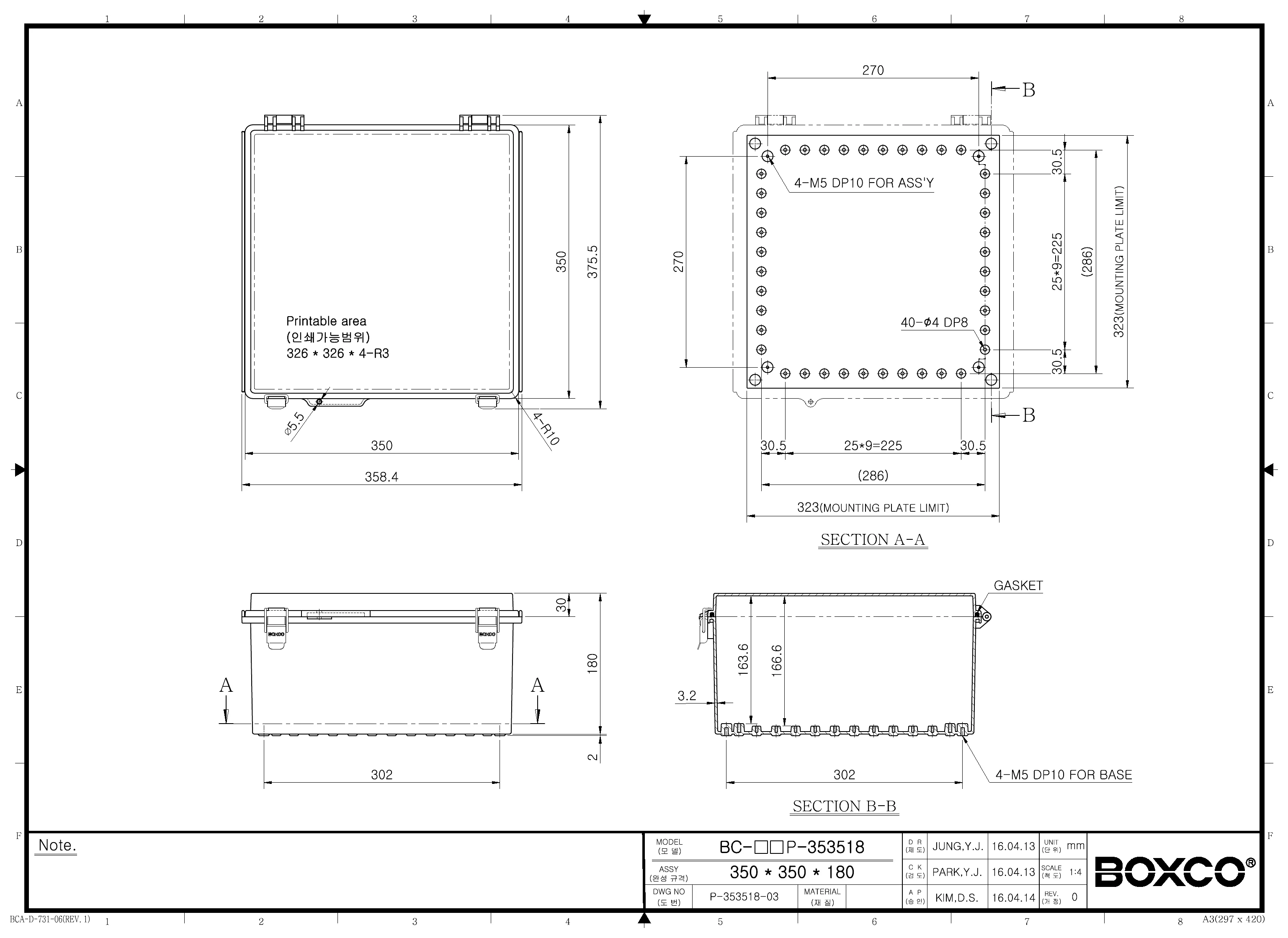 BC-CTP-353518 Dimensions (mm)