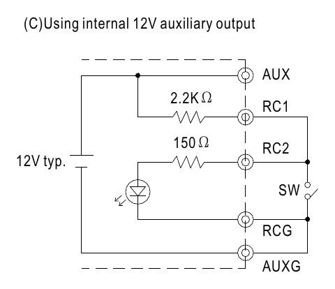SD-1000H-48 (C)Using internal 12V auxiliary output