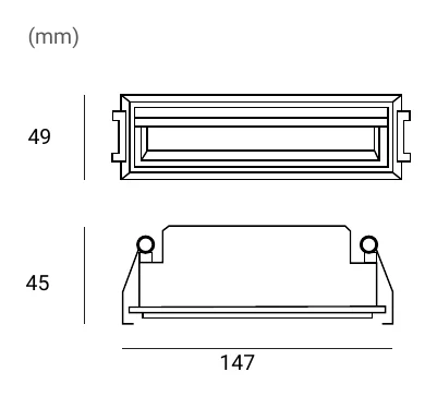 Archilight Lattice Wash 5 Downlight 10W Dimensions (mm)