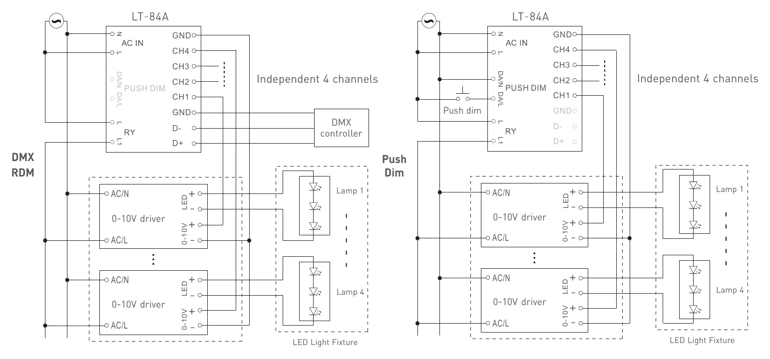 LT-84A-5VPWM Built-in Relay connection