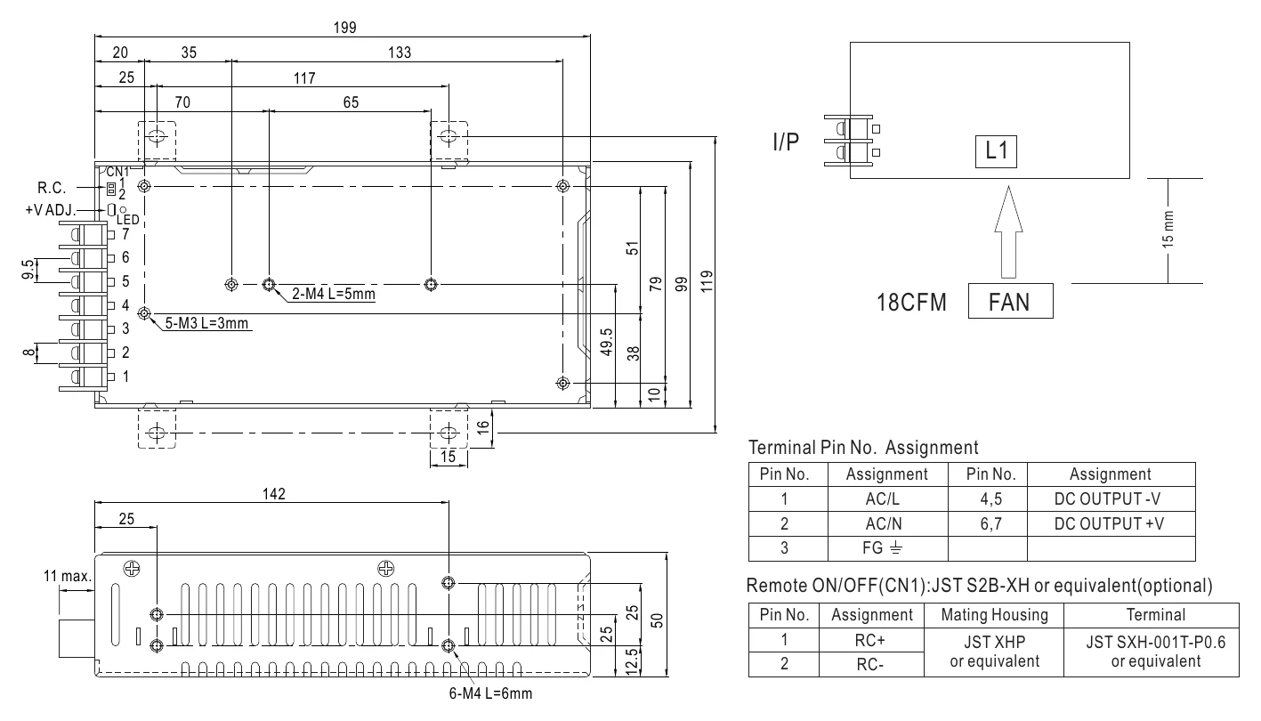 SP-150-24 Mechanical Specification