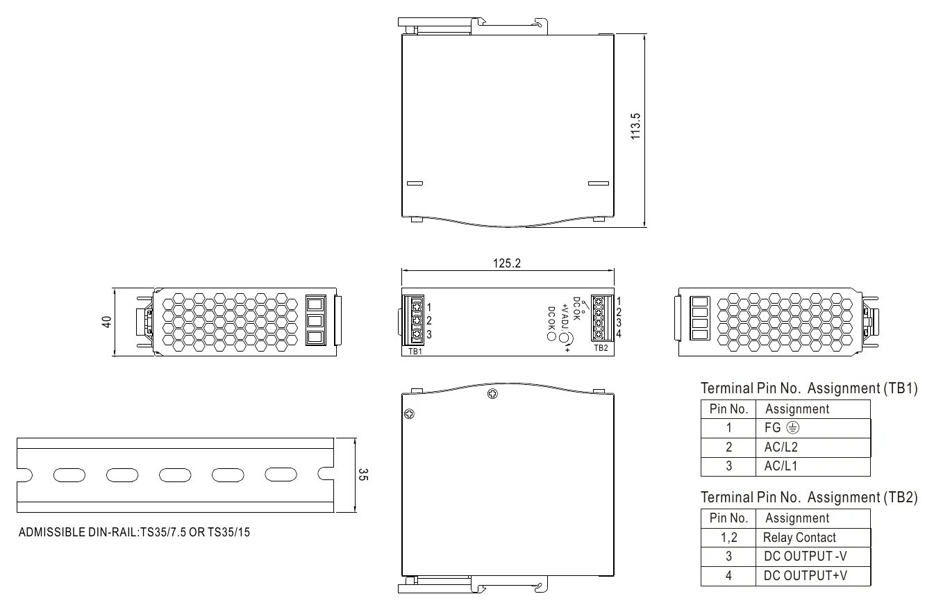 WDR-120-12 Mechanical Specification