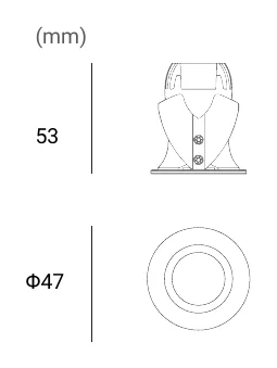 Archilight Pointer40 Series 5.7W Mini Downlight Dimensions (mm)