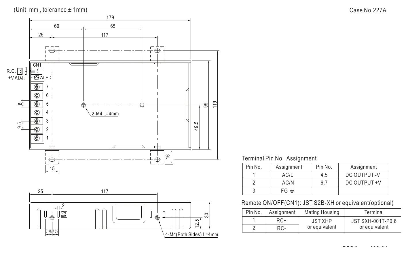 RSP-100-5 Mechanical Specification