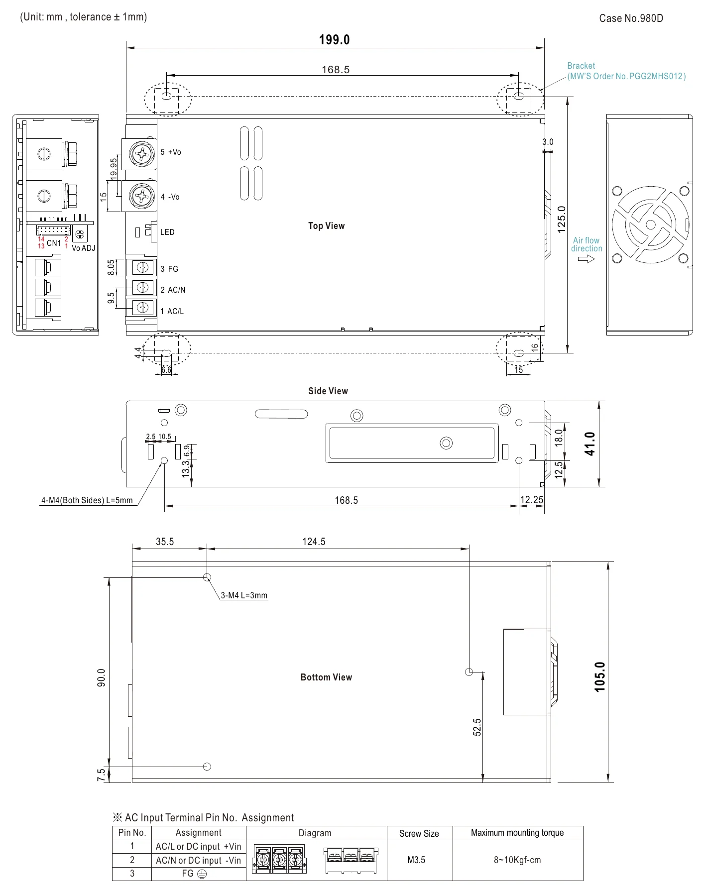 NSP-750-24 Mechanical Specification