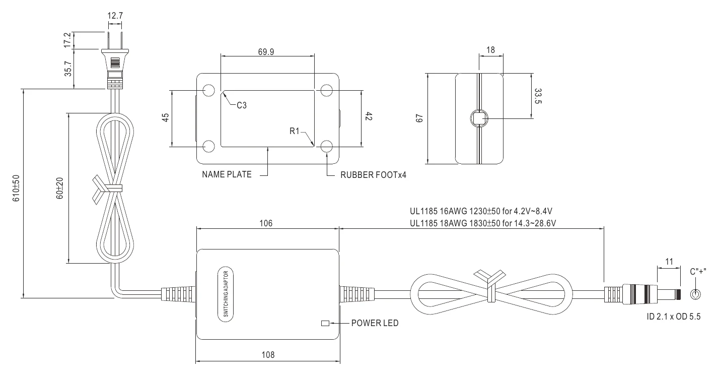 GC30U-4P1J Mechanical Specification