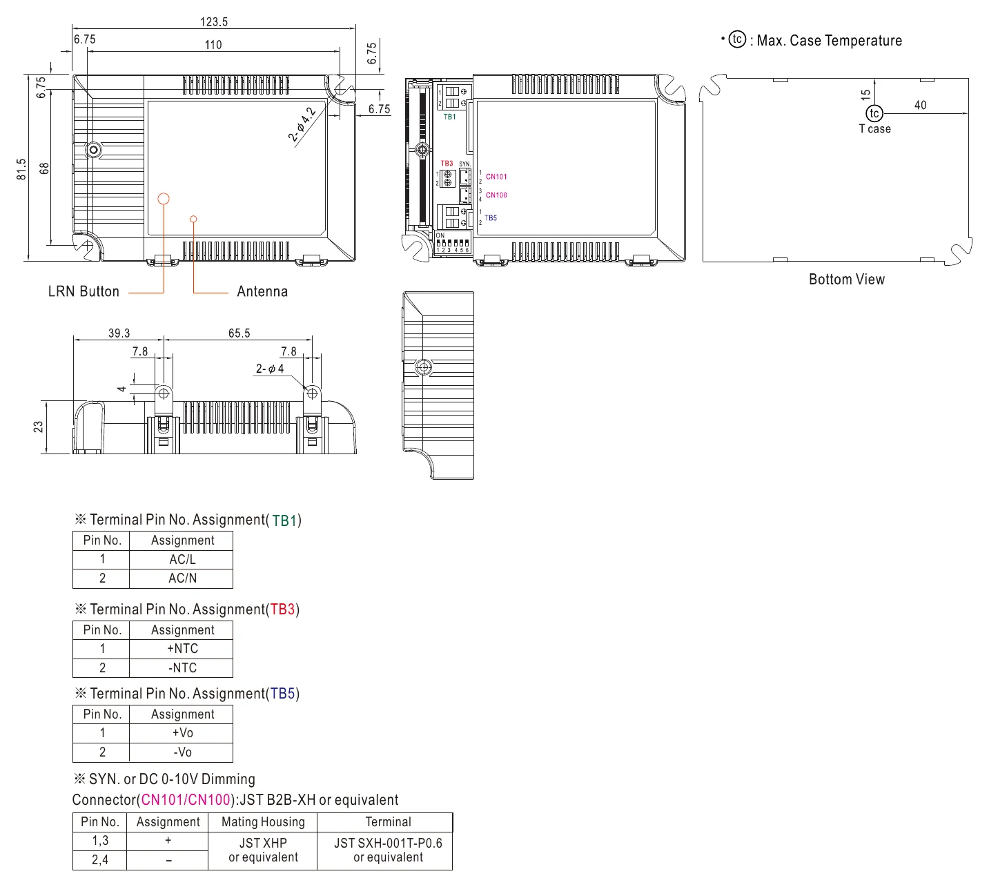 LCM-60 MECHANICAL SPECIFICATION