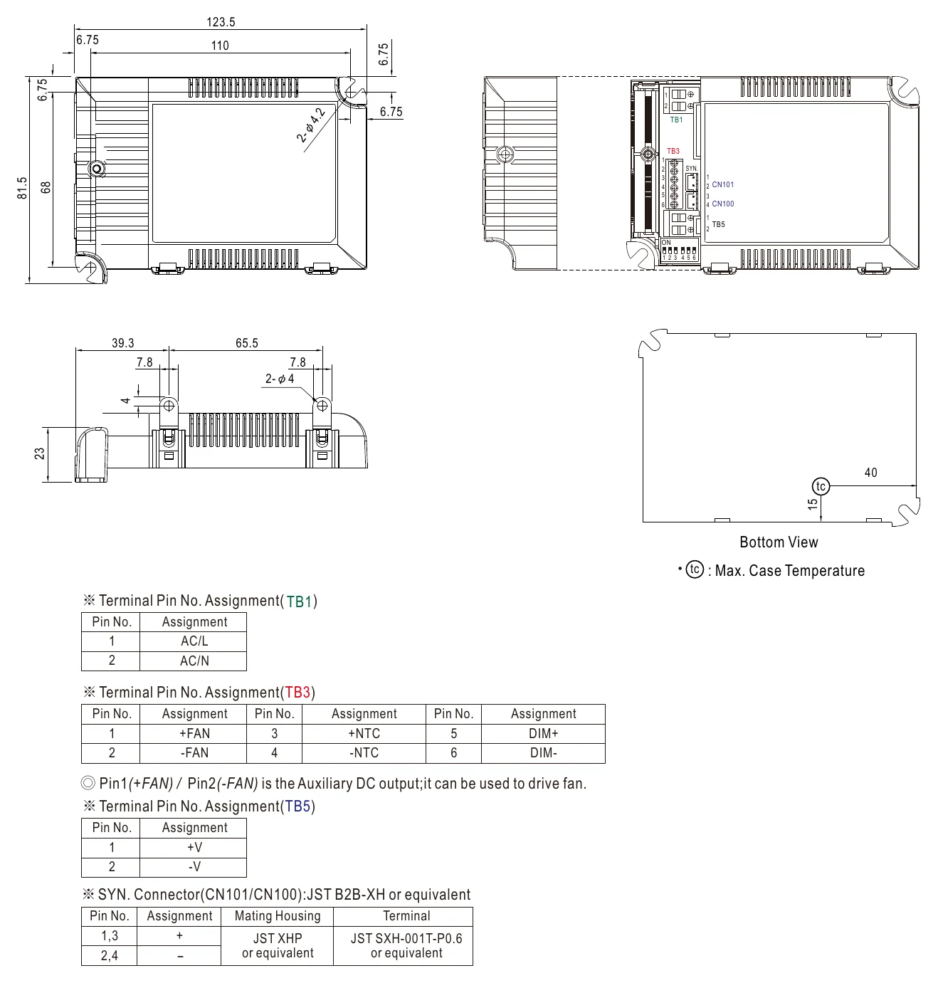 LCM-40U MECHANICAL SPECIFICATION
