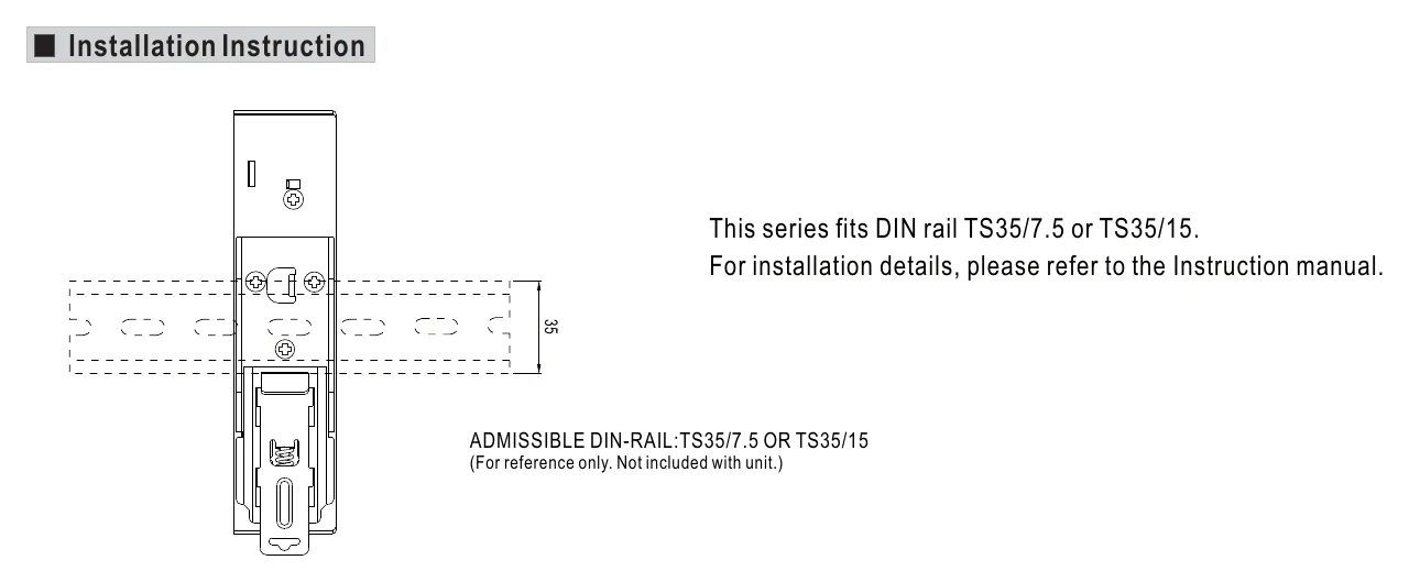 XDR-75-12LA Installation Instruction