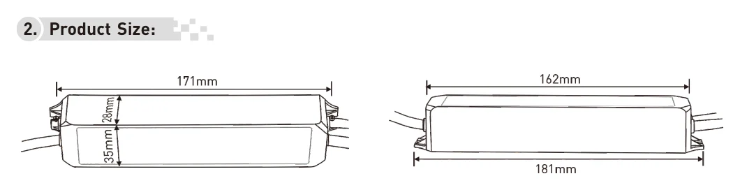 LT-3063-3A 2. Product Size