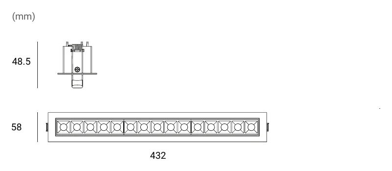 KC-010180C15-15D-2700K-W-TDM Dimensions (mm)