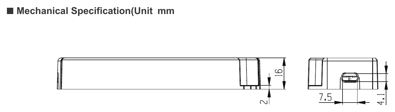 EV-SE-15-24US Mechanical Specification (Unit mm)