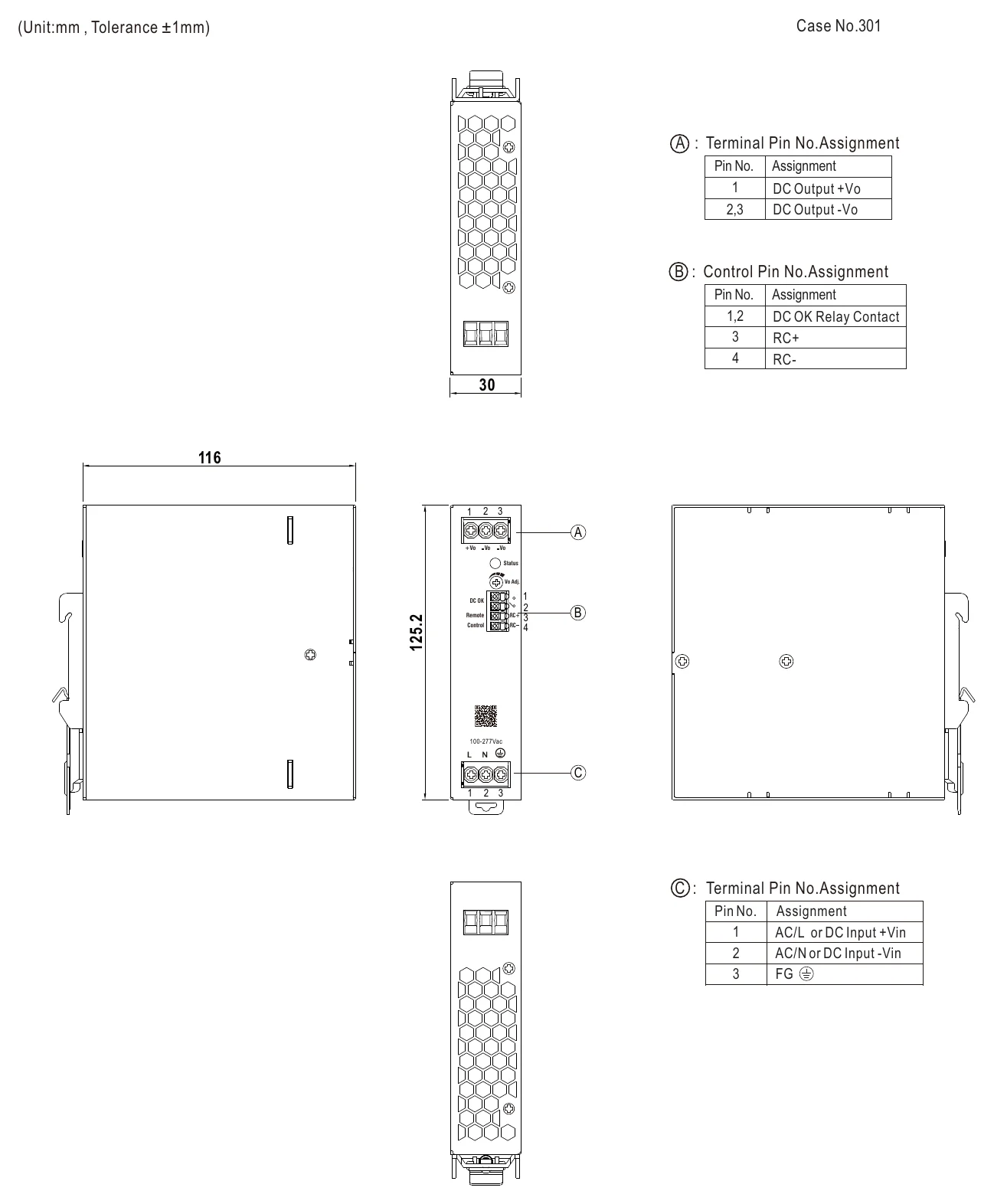 XDR-75-12LA Mechanical Specification