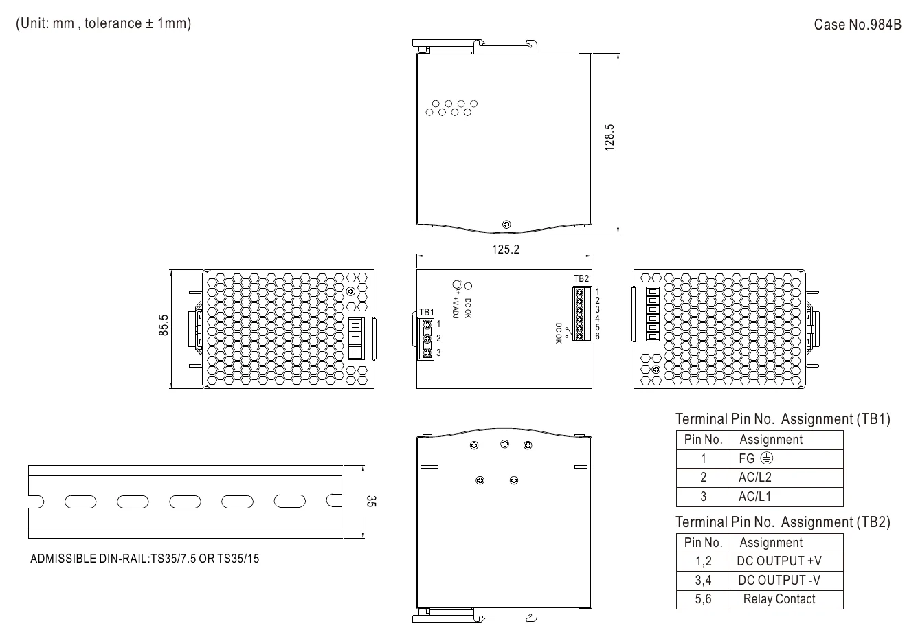 WDR-480-24 Mechanical Specification