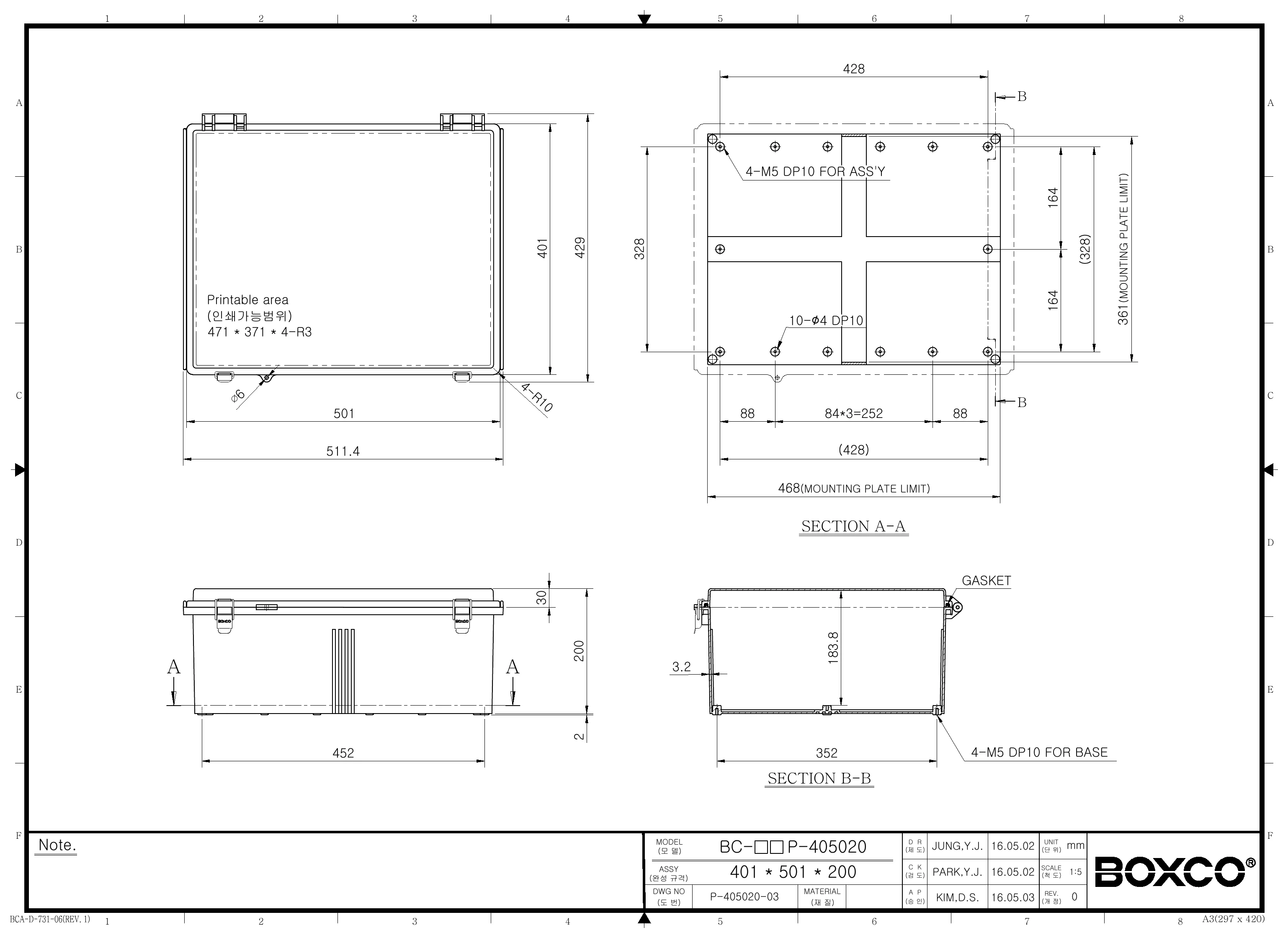 BC-ATP-405020 Dimensions (mm)
