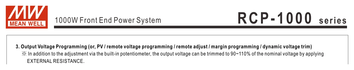 RCP-1000-12 R C P - 1 0 0 0 series