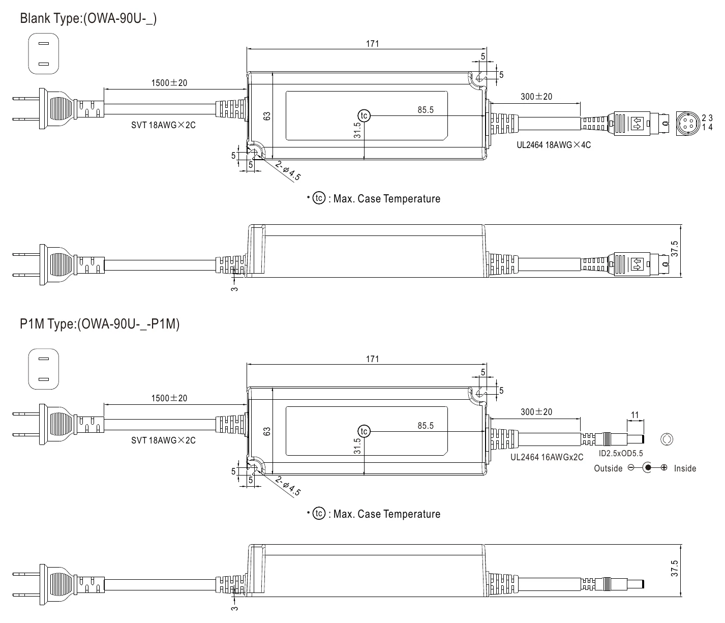 OWA-90U-15 Mechanical Specification