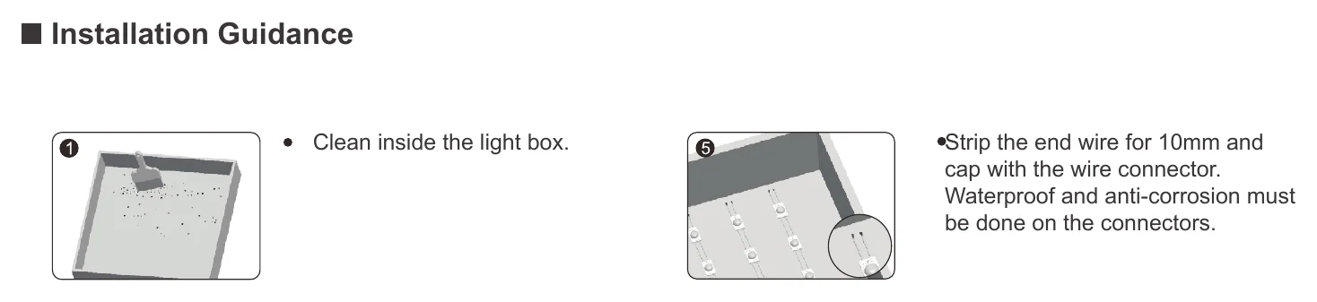 ENVO MiniLux LED Module Backlit - Single LED Installation Guidance