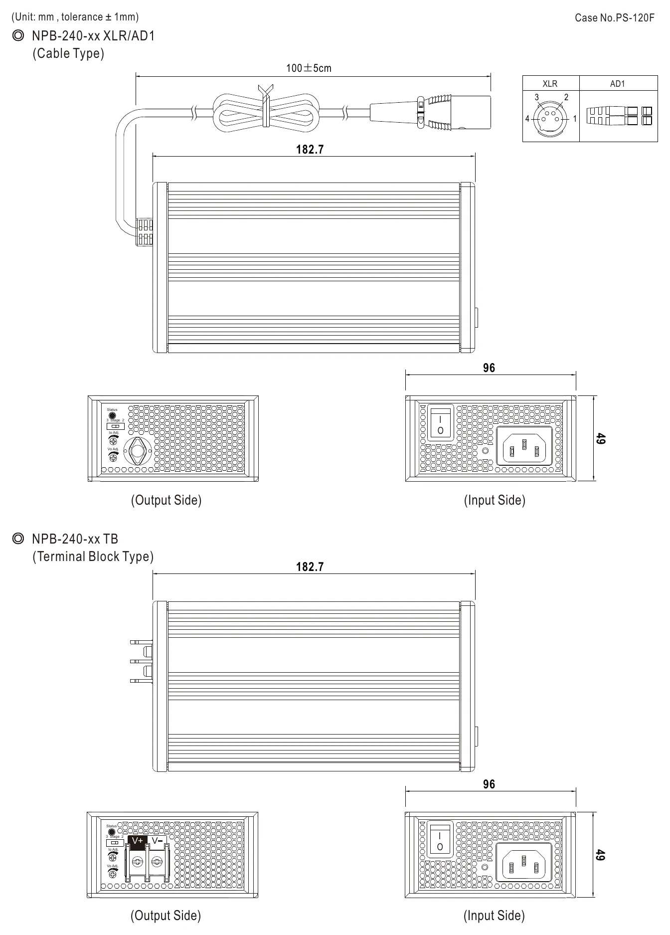 NPB-240-24TB Mechanical Specification