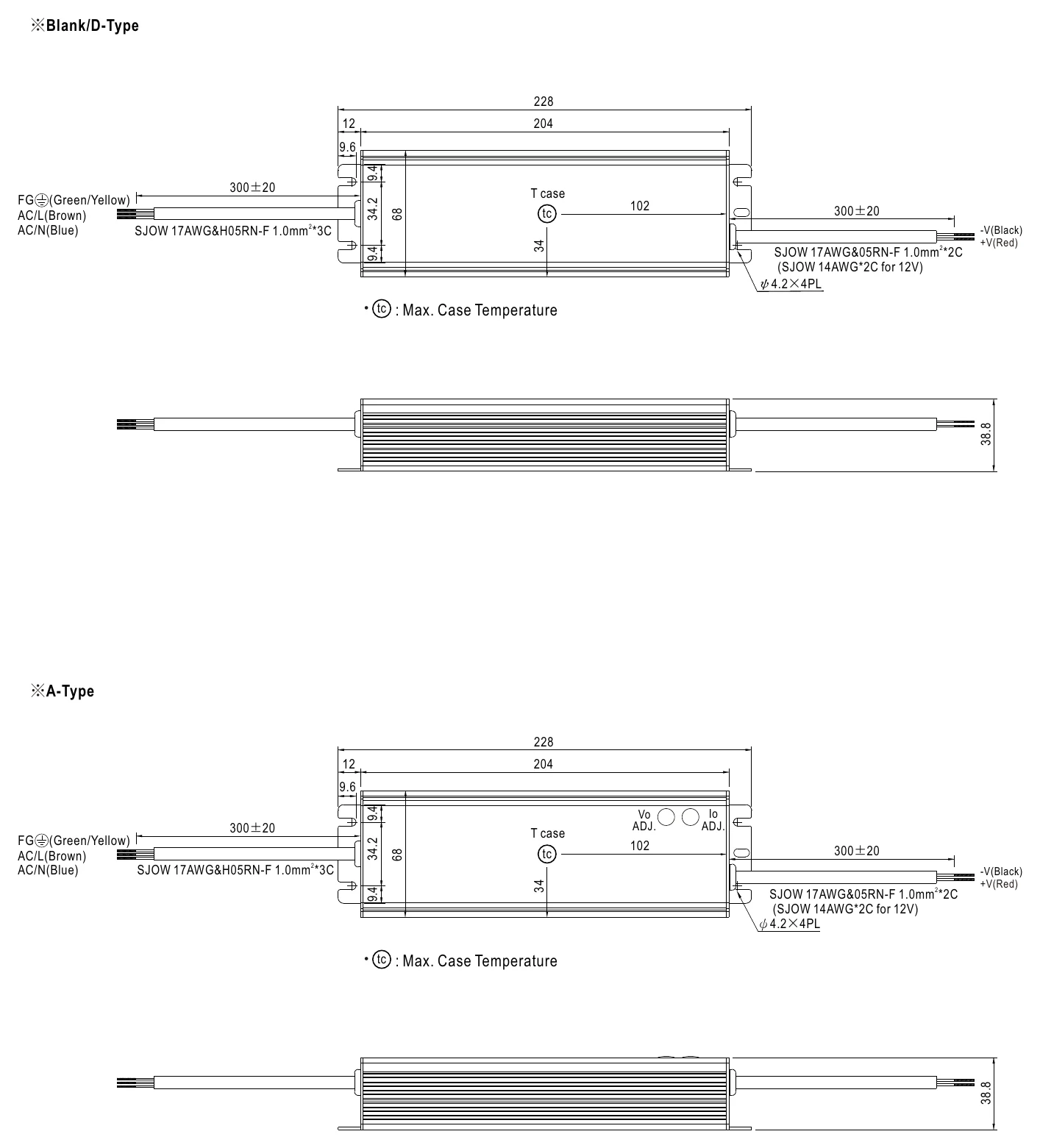 HLG-150H-48B MECHANICAL SPECIFICATION