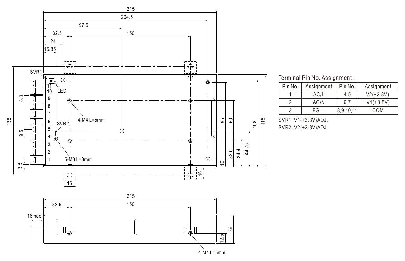 HDP-190 Mechanical Specification