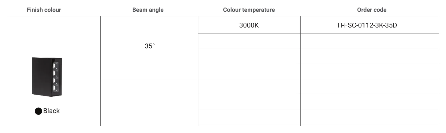 TI-FSC-0112-3K-35D Finish colour