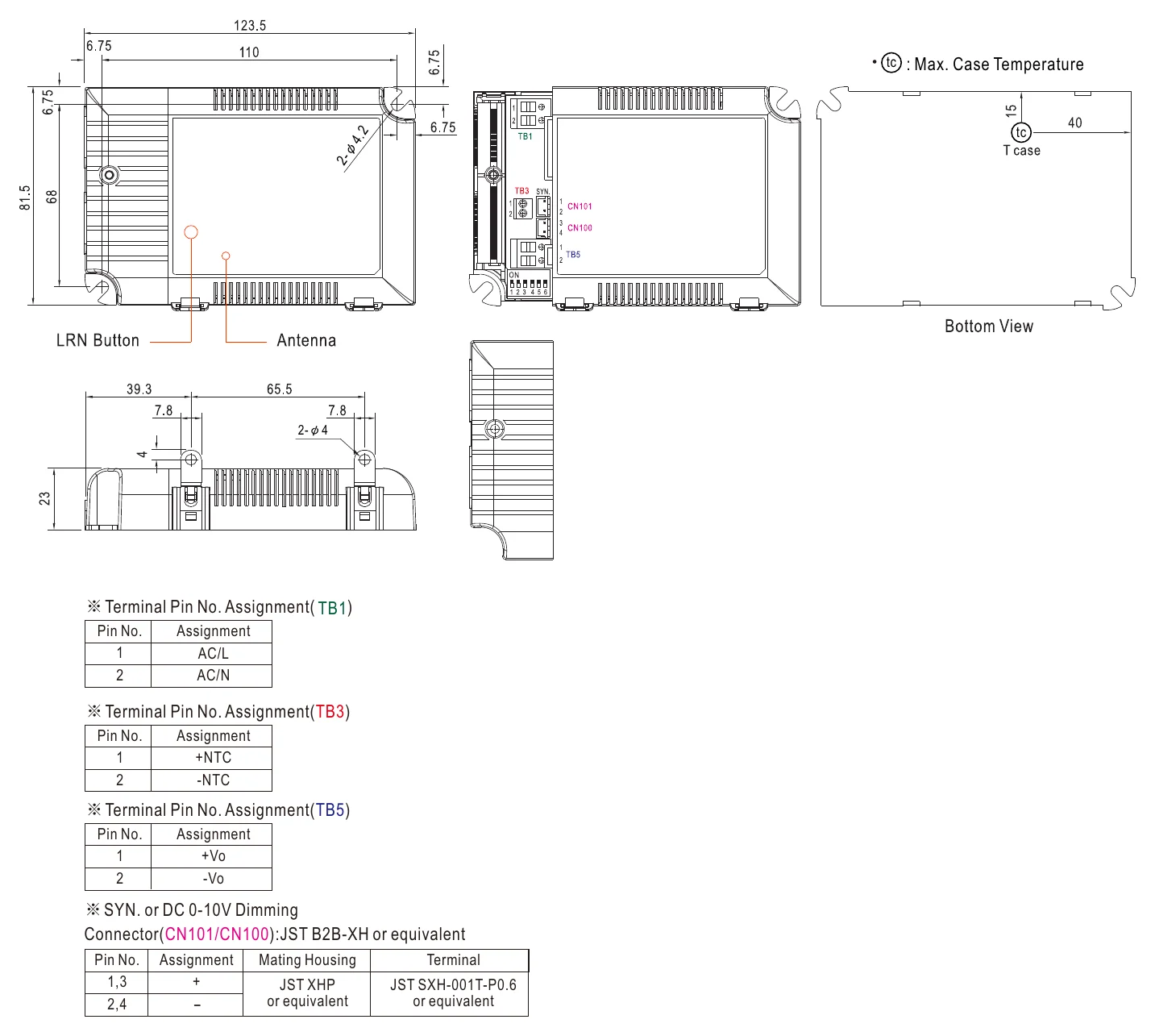 LCM-40 MECHANICAL SPECIFICATION