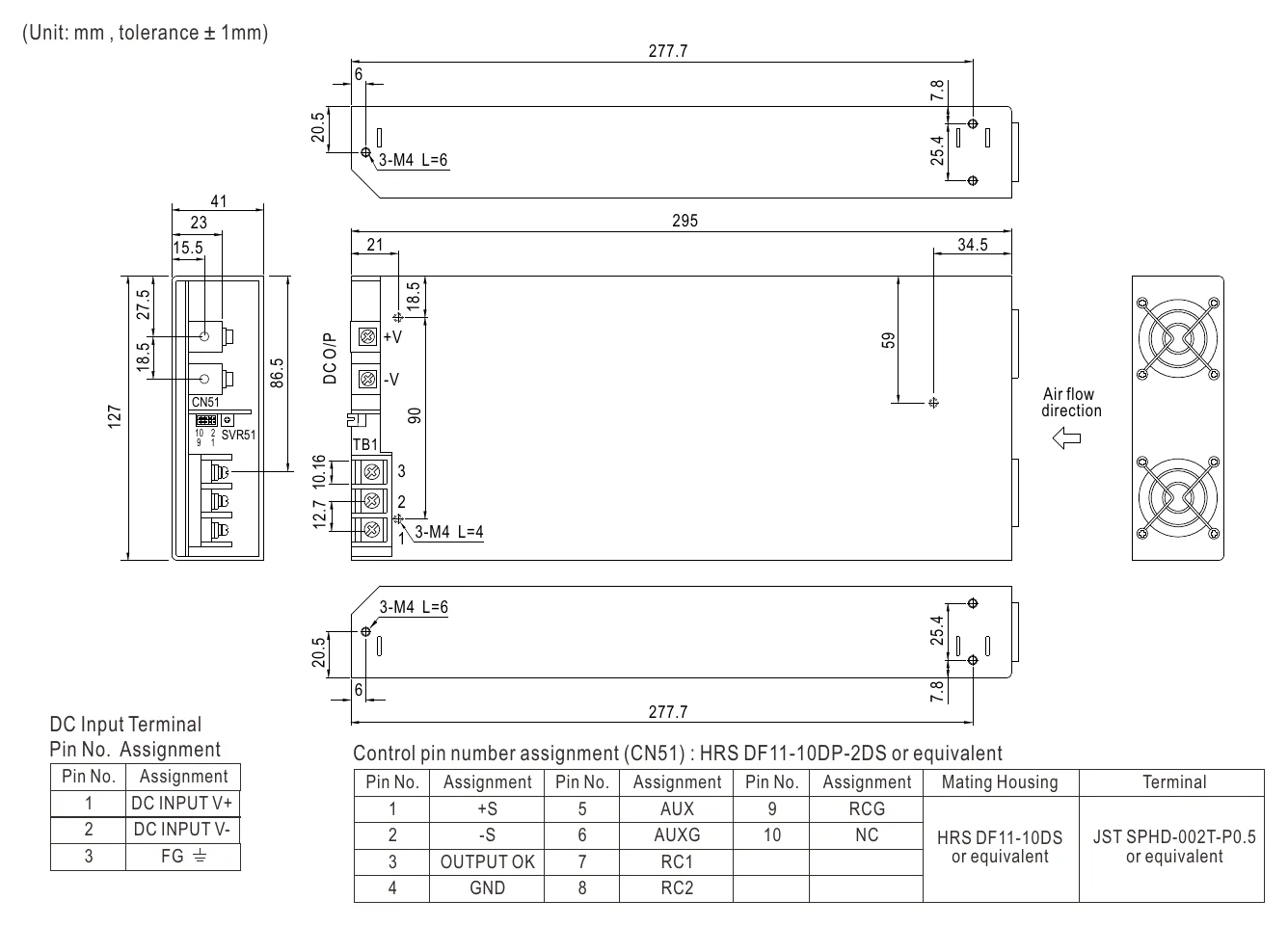SD-1000H-48 Mechanical Specification