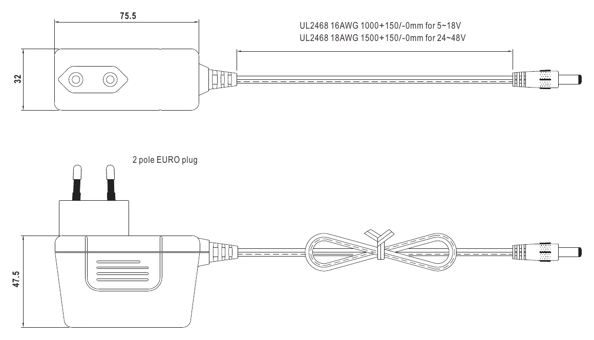 GSM60E48-P1J Mechanical Specification