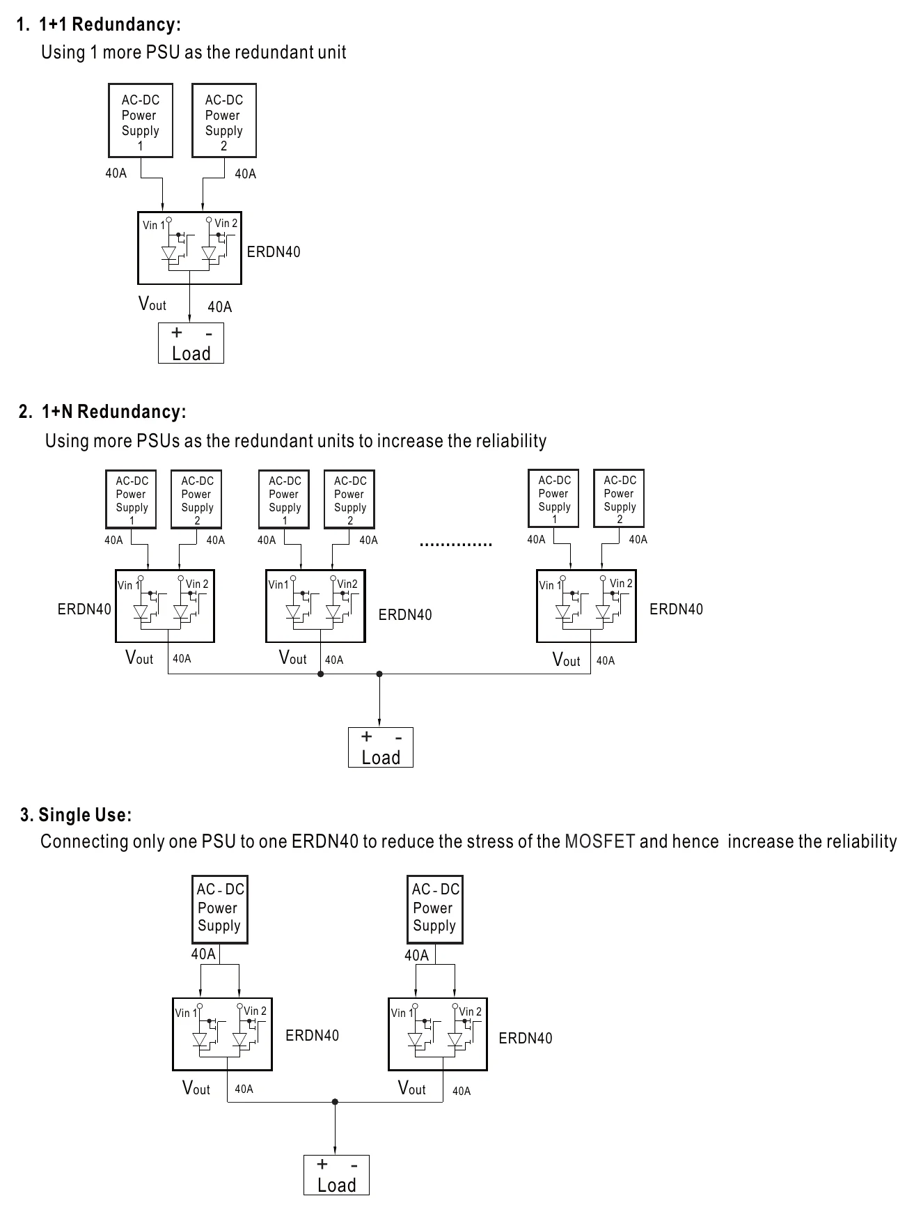 ERDN40-48 Typical Application Notes