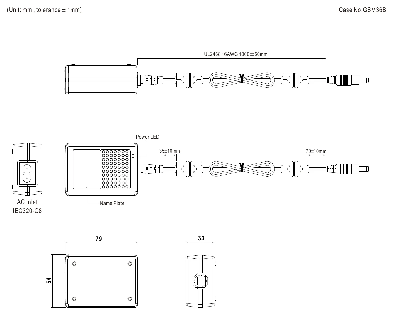 GST36B12-P1J Mechanical Specification