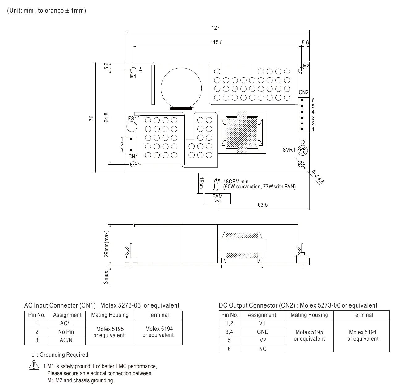 RPD-65C Mechanical Specification