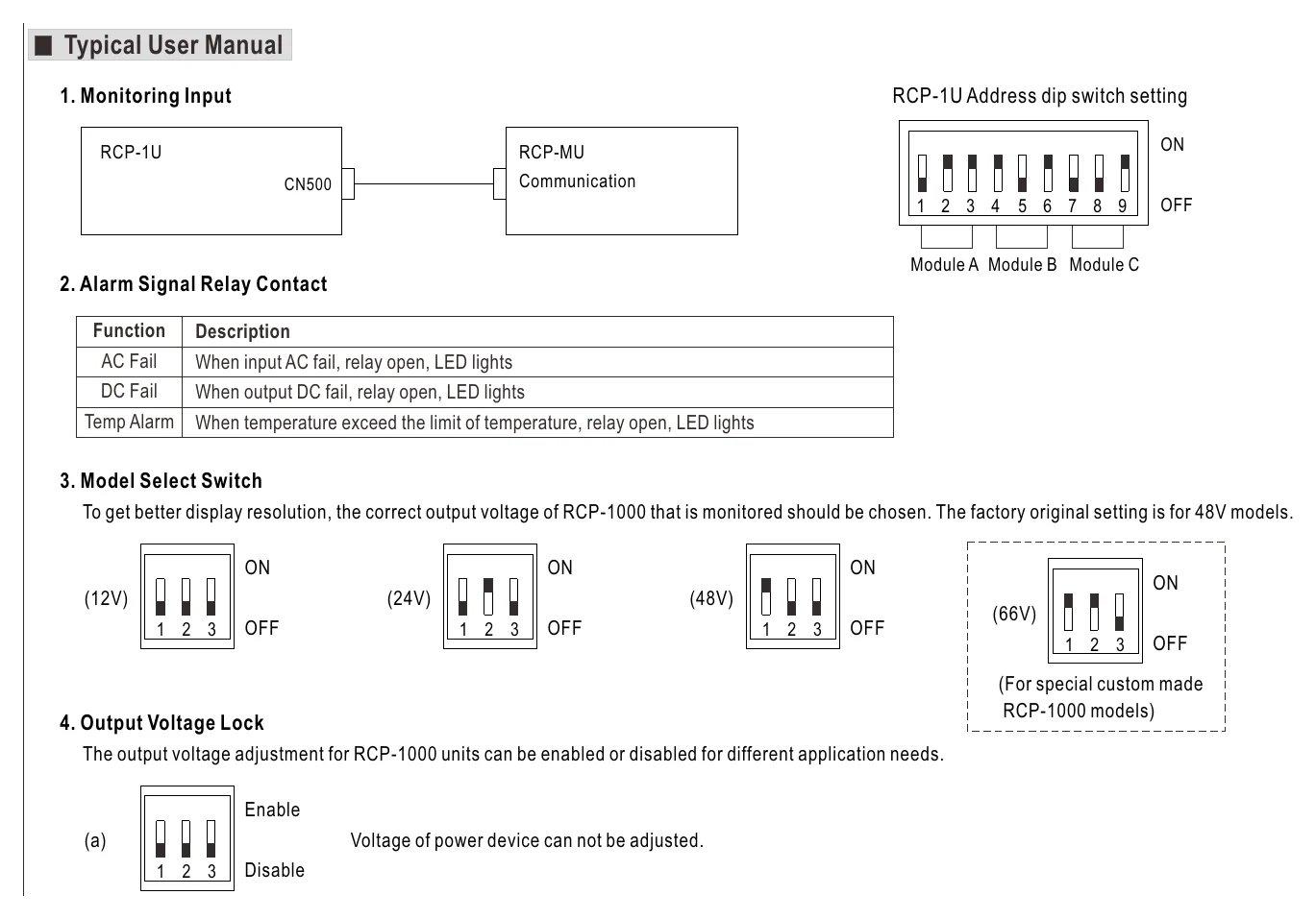 RCP-MU Typical User Manual