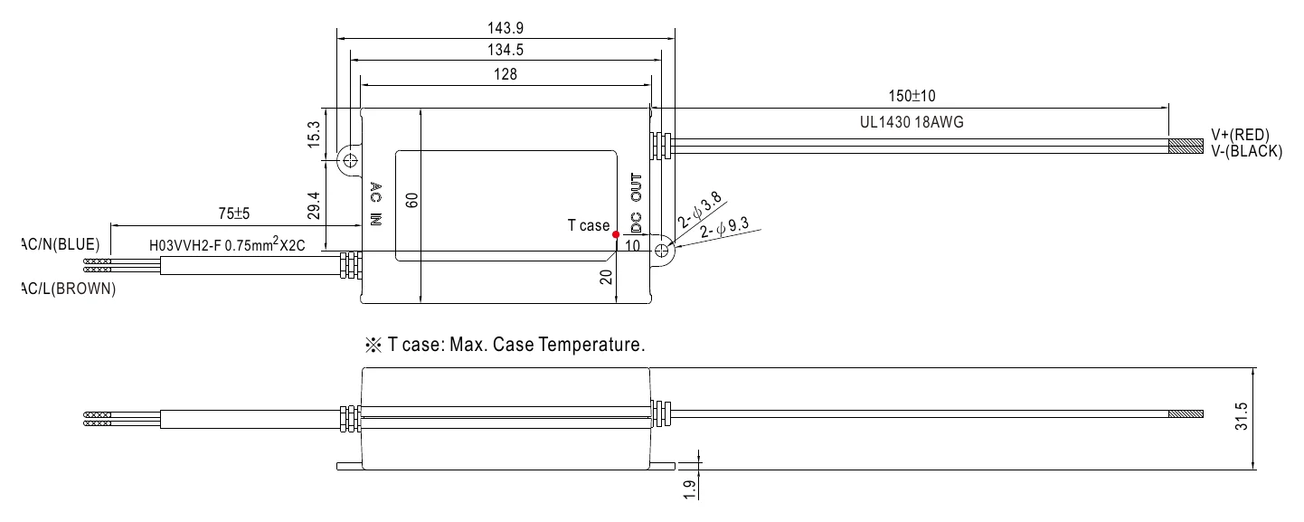 PCD-40-1050B Mechanical Specification