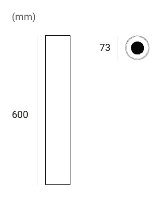 Archilight Slim 600 Downlight 12W Dimensions (mm)
