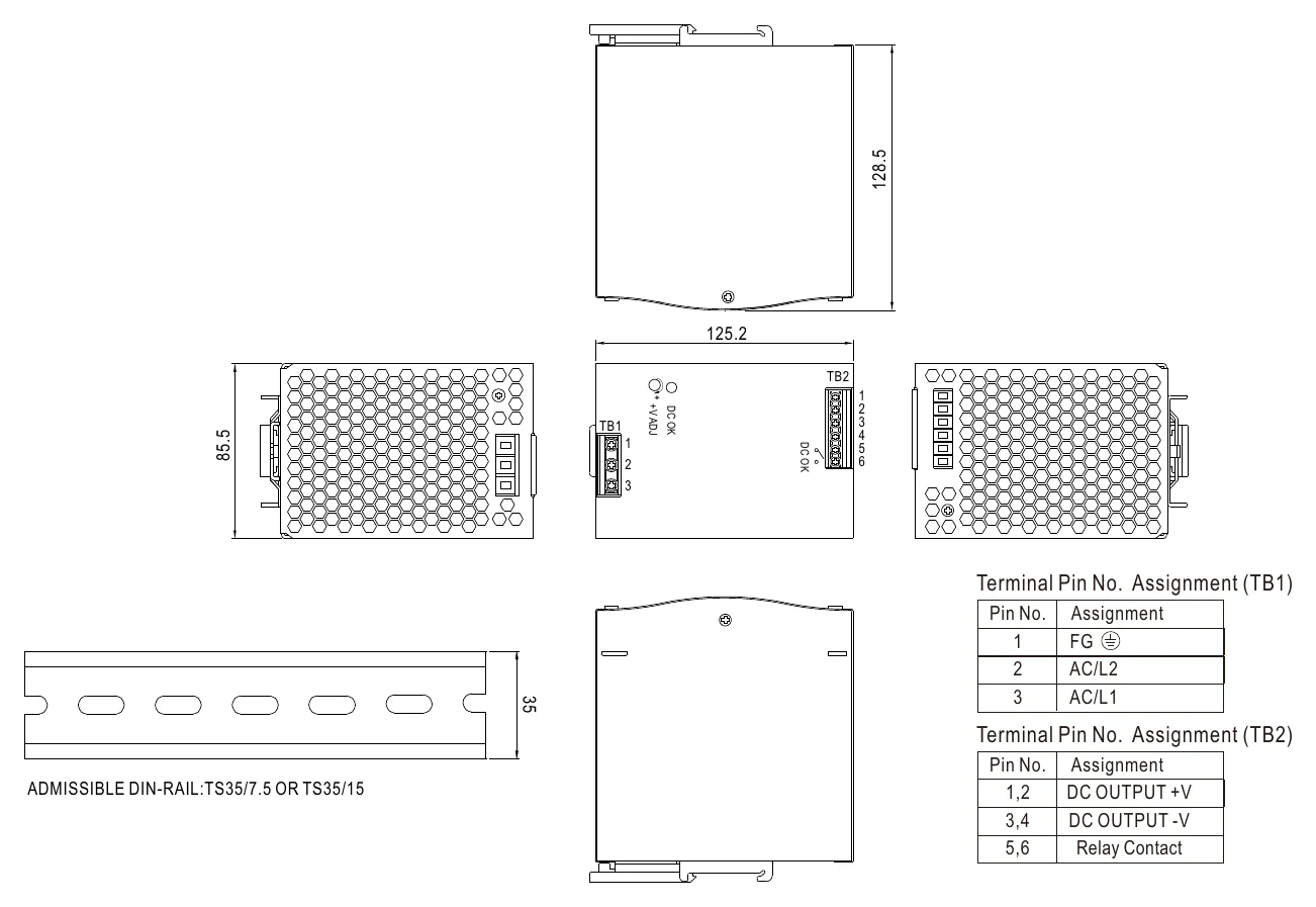 WDR-480-24 Mechanical Specification