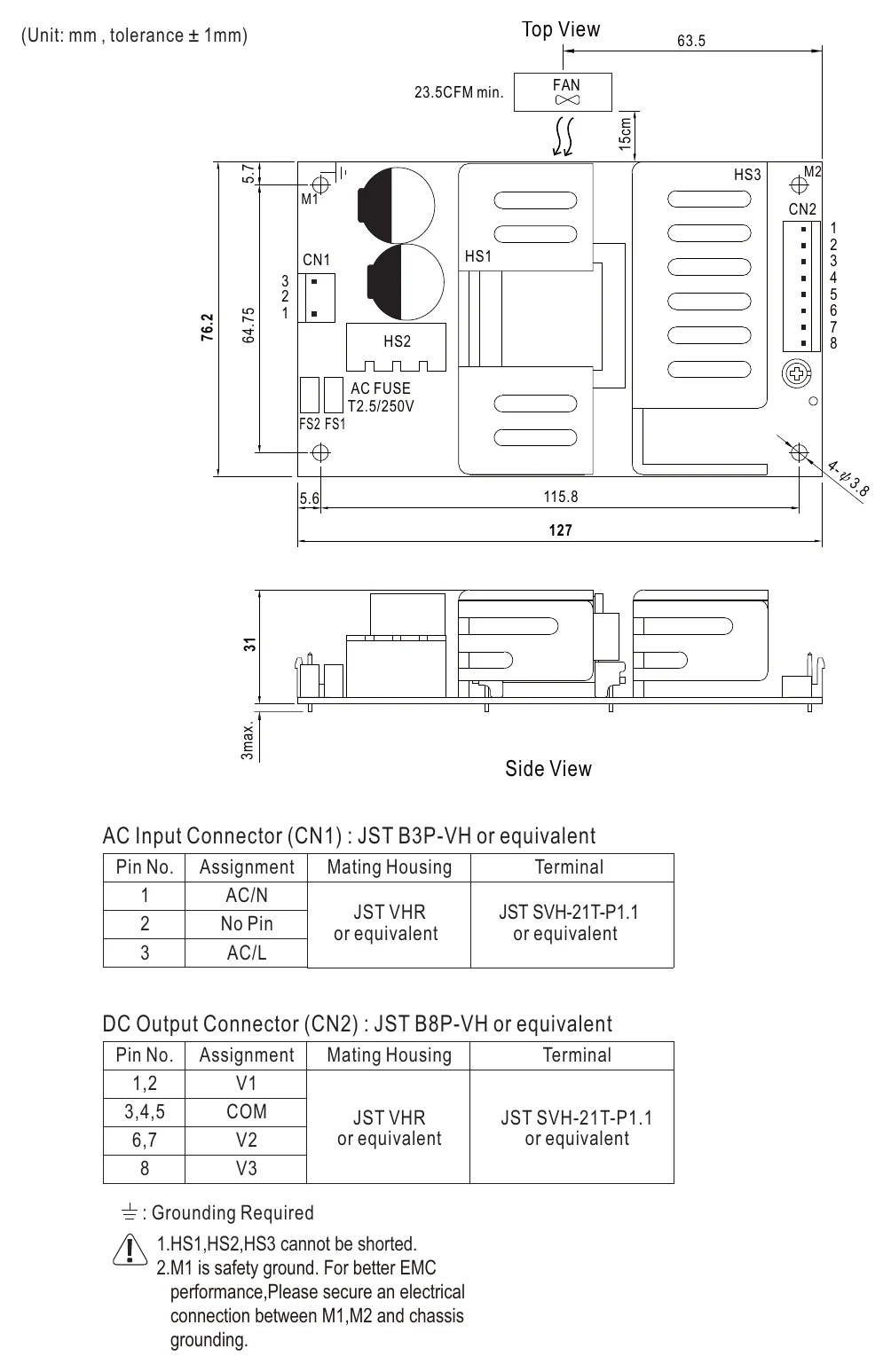 RPT-75A Mechanical Specification