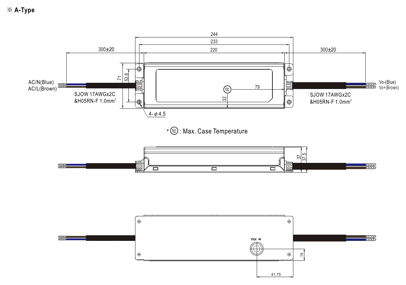 ELG-240-C1050A MECHANICAL SPECIFICATION ※ A-Type