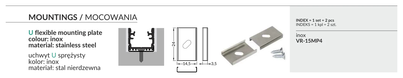 VR-CK13FW-2M MOUNTINGS / MOCOWANIA
