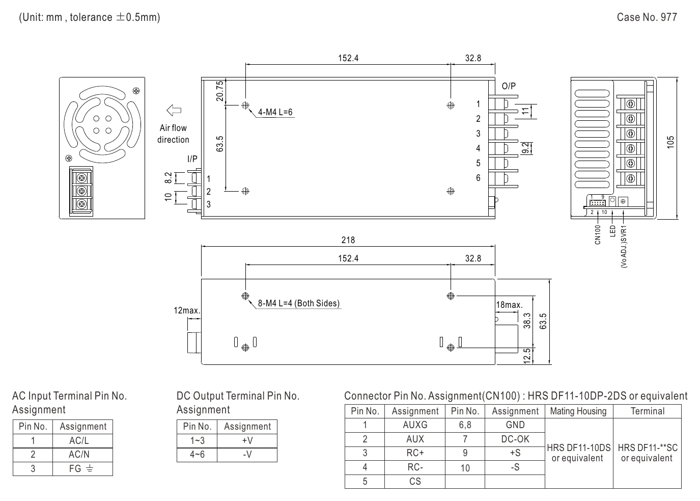 MSP-1000-24 Mechanical Specification