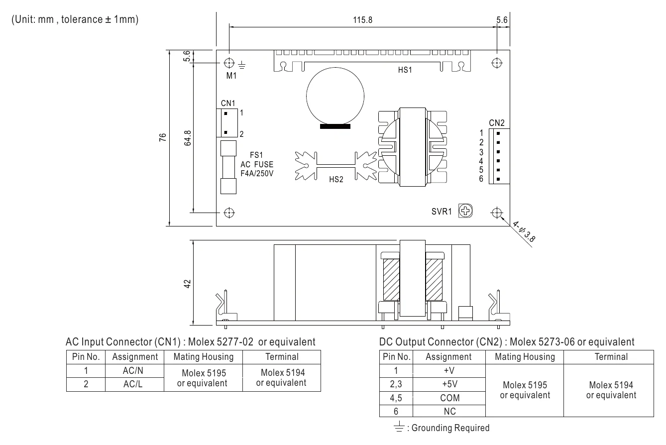 PD-65B Mechanical Specification