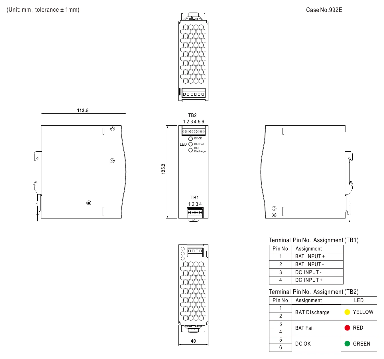 DUPS20 Mechanical Specification