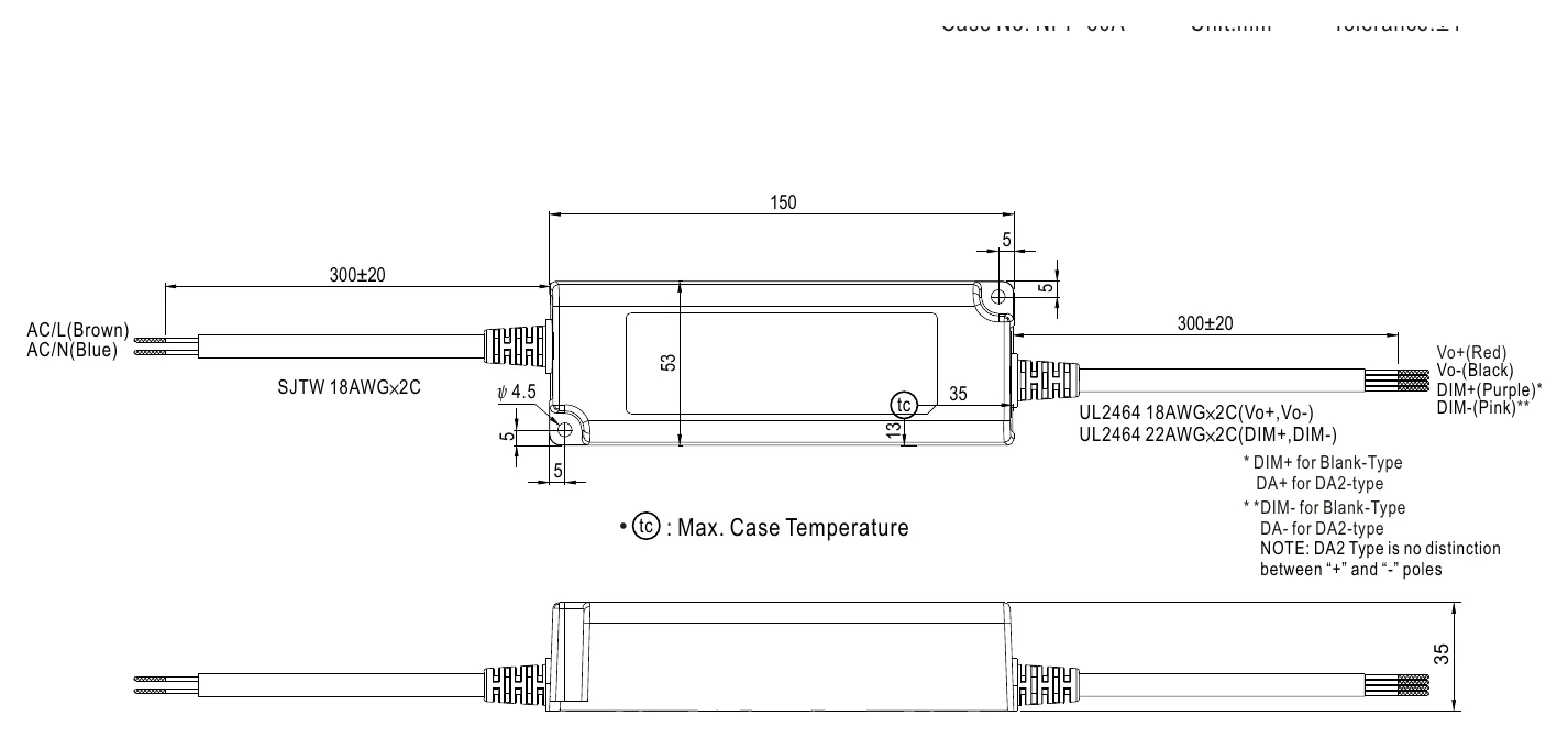 PWM-60-12DA2 Mechanical Specification